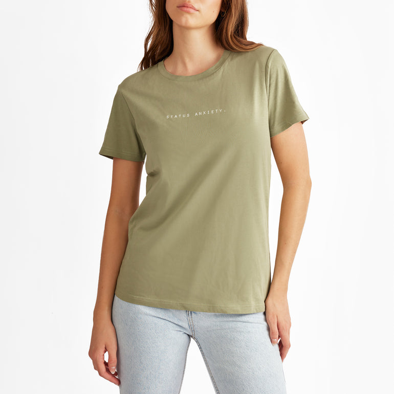 Status Anxiety Think it Over Women's T-shirt Sage
