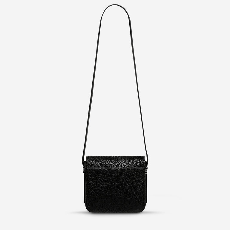 Status Anxiety Want to Believe Women's Leather Crossbody Bag Black Bubble