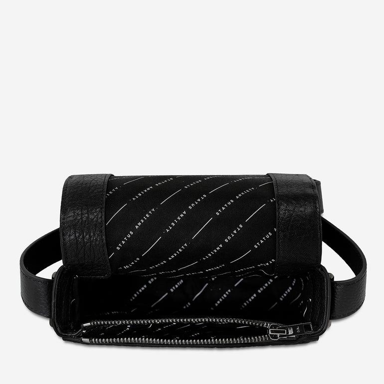 Status Anxiety Want to Believe Women's Leather Crossbody Bag Black Bubble