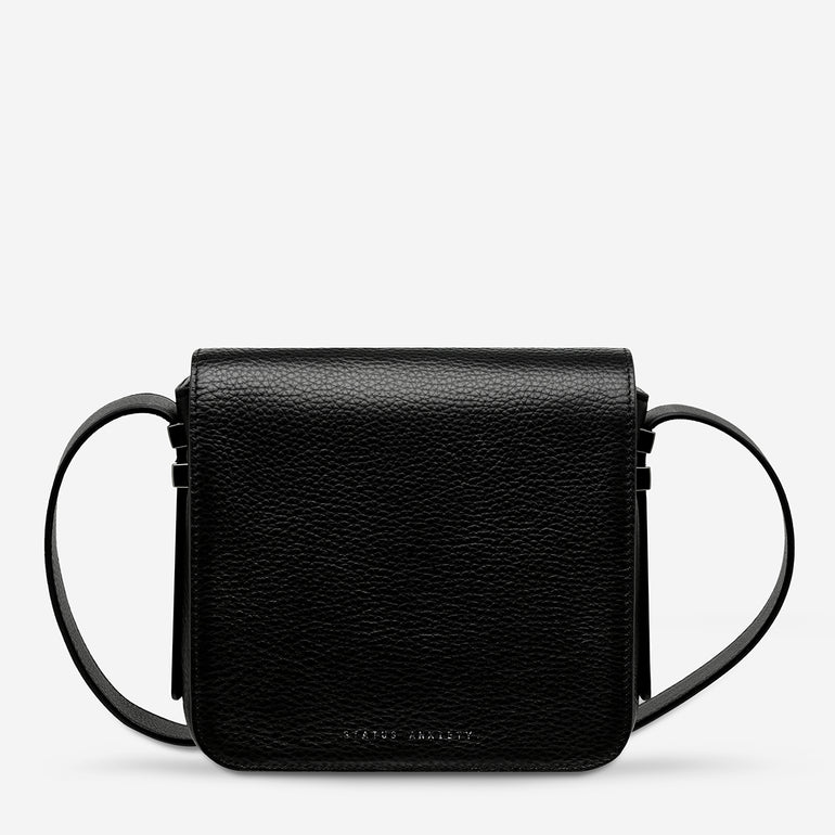 Status Anxiety Want to Believe Women's Leather Crossbody Bag Black