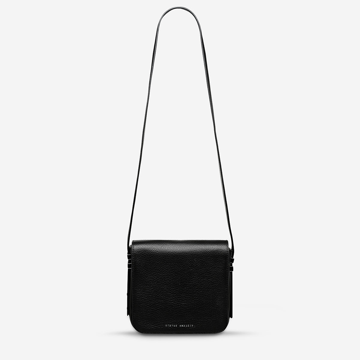 Status Anxiety Want to Believe Women's Leather Crossbody Bag Black