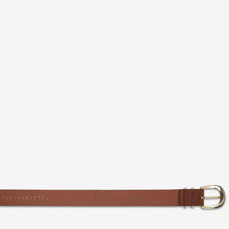 Status Anxiety Let It Be Women's Leather Belt Tan