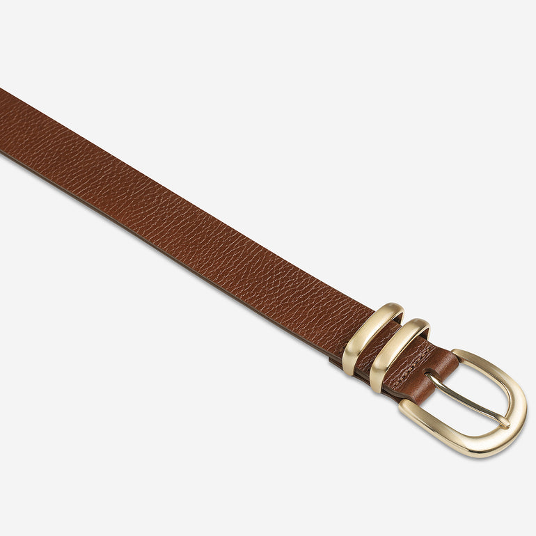 Status Anxiety Let It Be Women's Leather Belt Tan