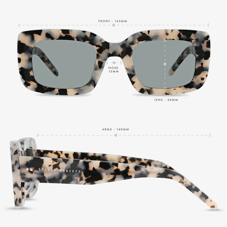 Status Anxiety Unyielding Sunglasses White Tort